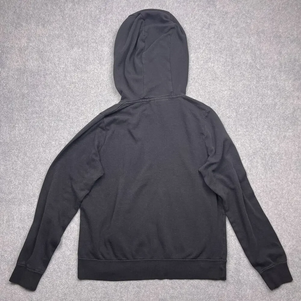nike sportswear club funnel neck hoodie black fleece medium